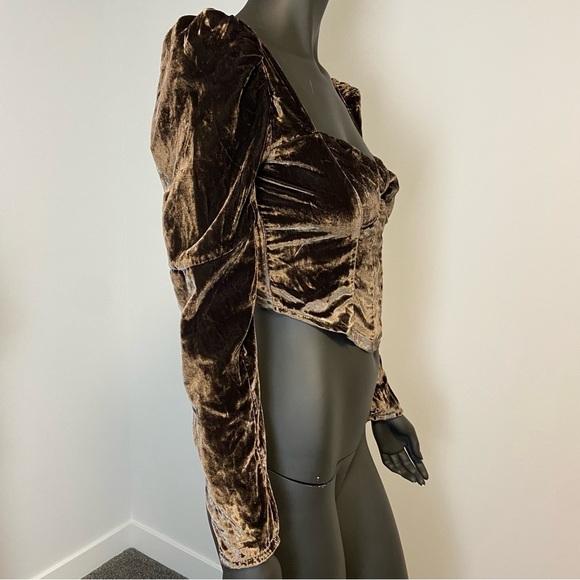 Free people bridgette velvet top Xs - Picture 4 of 10